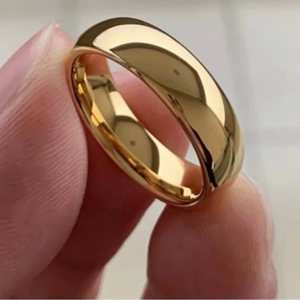 18K Gold Wedding Engagement Anniversary Promise Ring Band - Picture 2 of 7